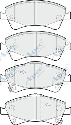 APEC BRAKING Piduriklotsi komplekt,ketaspidur PAD1707